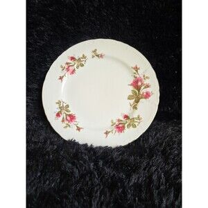 Grant Crest Fine China Royal Rose Dinner Plate 10" Gold Trim Vintage Replacement